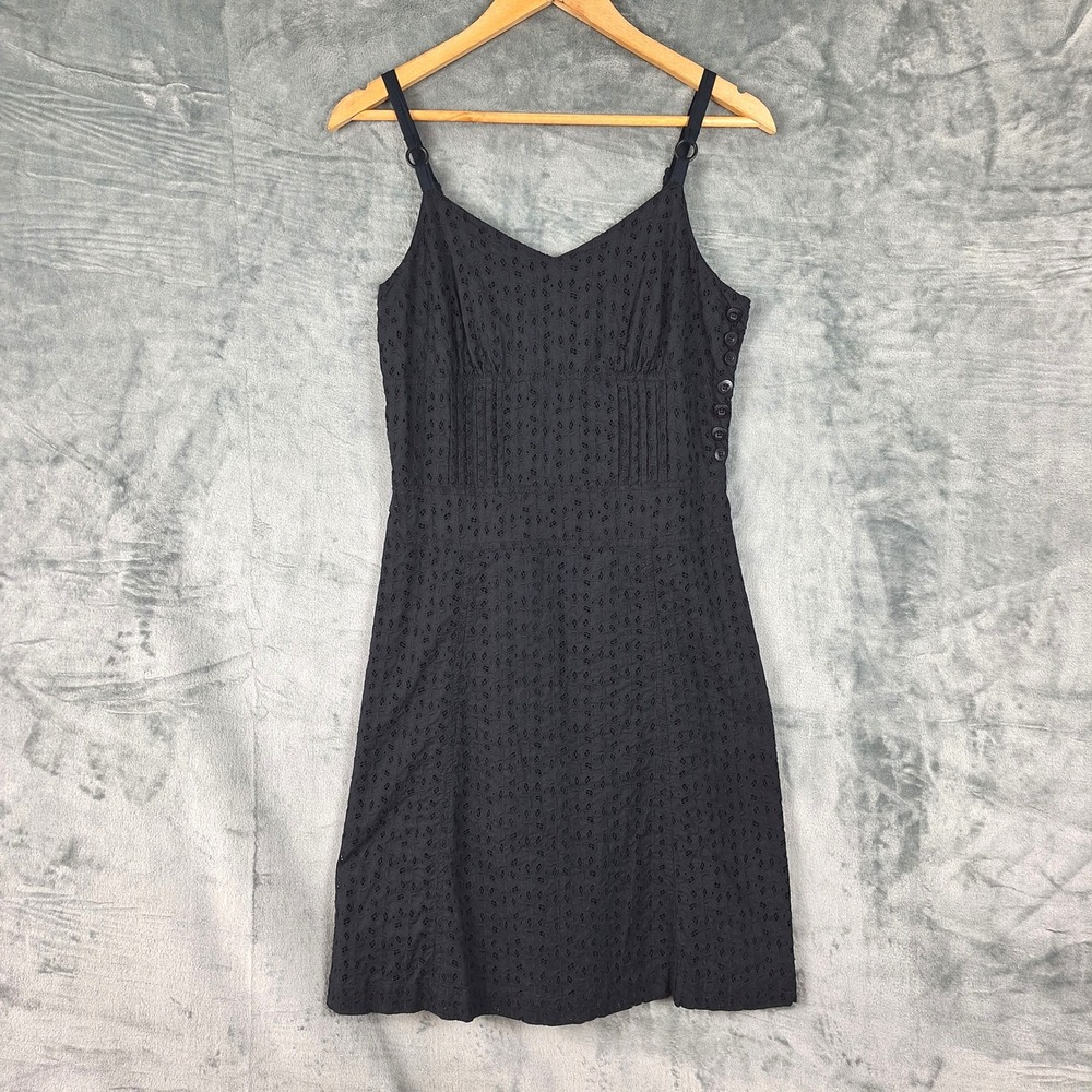 Womens Dress 11 Black‎ Y2K Cottagecore Babydoll Eyelet Witchy Goth Fairy Grunge